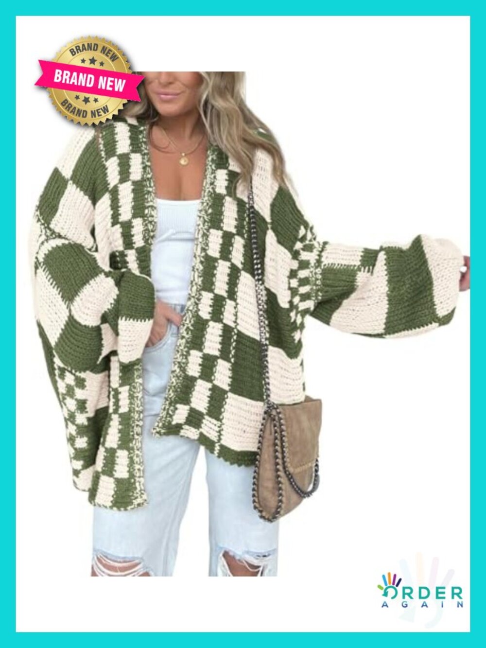 Women's Casual Chunky Knit Cardigan Sweater Long Sleeve Open Front